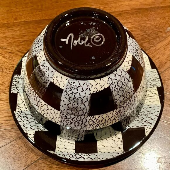 Vtg Noble Plateware 6โ Soup Bowl and Saucer - Picture 7 of 7